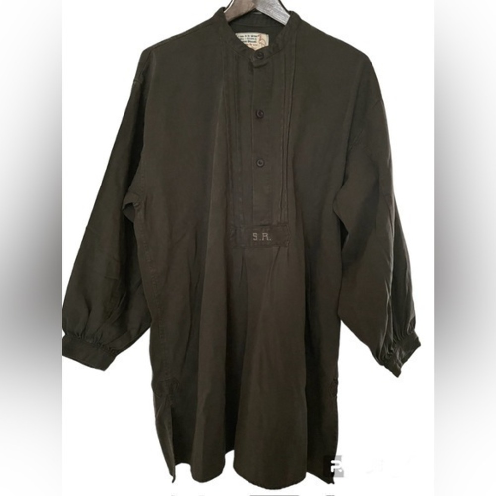 Free People X Sandrine Rose Olive Oversized Green Dress